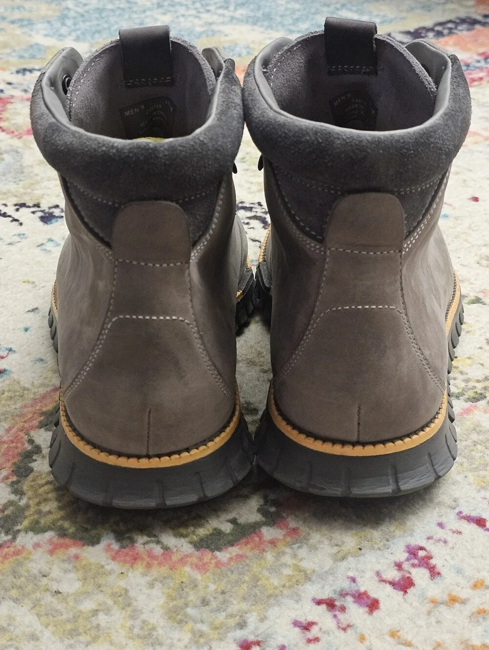 Cole Haan Zerogrand Boots Mens 11.5 Gray Water Resistant Trail Hiking C28735